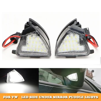 2 buc LED-uri Albe de sub oglinda retrovizoare lumini baltă de lumină pentru VW EOS Iepure Golf 5 Golf Variant 5 6 GTI MKV R32 Jetta Passat