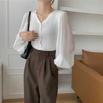 2021 noi de vânzare Fierbinte femei topuri de moda coreeană maneca lunga bluza casual doamnelor de lucru buton de cămașă de sex feminin Py9056