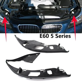 Pereche L+R Superioară Faruri Lentile de Acoperire Coajă de Etanșare Garnitura pentru BMW E60 Seria 5 2004-2010 63126934511 63126934512