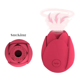 Rose Forma Vibrator Toy 10 Modul De Biberon Clit Sucker, Suge Vibratorul Succionador Stimulator Clitoris Oral Jucarii Sexuale Pentru Femei.