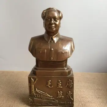 China Rare Alama Gravat ' Mare Lider Trăiască Președintele Mao Mao Zedong Statuie Decor