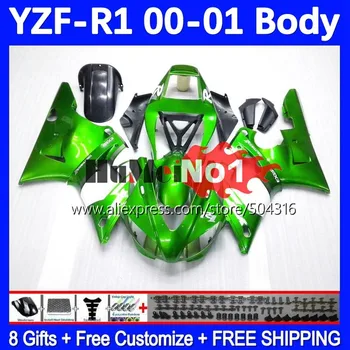 Body Kit Pentru YAMAHA YZF-R1 YZF R1 R 1 1000 CC 1000CC YZFR1 00 01 161MC.13 verde stoc YZF1000 00-01 YZF-1000 2000 2001 Carenaj