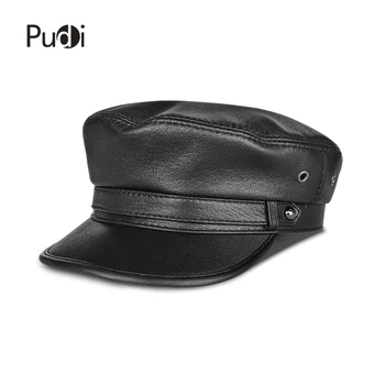 Pudi HL822 Bărbat din Piele Șapcă de Baseball Hat 2018 Brand Nou Negru Real Lerther Student Camionagiu Sport Capace de Pălării Negre