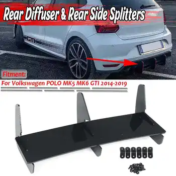Auto Bara Spate Difuzor & Lateral Spate, Repartitoare Spoiler Protector Pentru Volkswagen Pentru VW POLO MK5 MK6 GTI 2014-2019