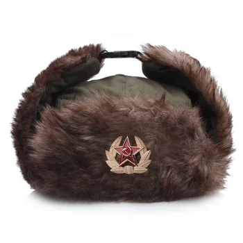 Moda Russion Pălărie de Iarnă Sovietică CCCP Insigna Lei Feng Cap Windproof Ureche-Capac de protecție pentru Femei și Bărbați în aer liber, Ciclism Gorras