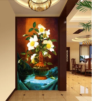 Personalizate 3D, picturi murale,vaza de flori pictura coridor papel de parede,canapea camera de zi TV de perete hârtie de perete dormitor