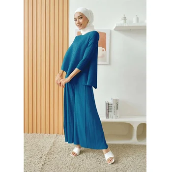 Muselina Pentru Femei Costume De Islam, Malay, Indoneziană Asimetric Cutat Costum Casual, Fără Hijab Moda Marocan Turc Femei De Îmbrăcăminte