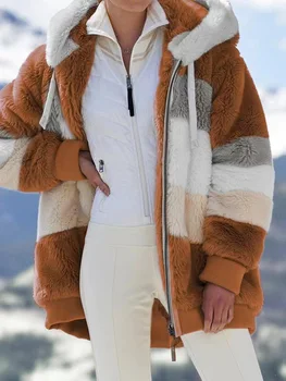 Femei Faux Shearling Îmbrăcăminte De Exterior Mantouri De Iarnă Lână Sacou Feminin Piele Jachete De Blană Haină De Oameni Cald Îngroșat Miel Puffer Jacheta
