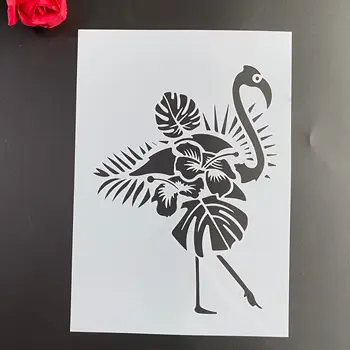 A4 29 *21cm BRICOLAJ Sabloane Pictura pe Perete Album de Colorat Relief Album Decorative de Hârtie Șablon Carte,de perete animale flamingo