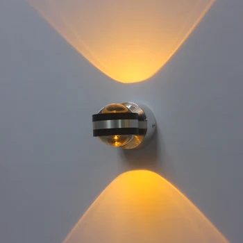 Interioară LED Lampă de Perete 2W/6W Sus Și în Jos Partea de Iluminat din Aluminiu Pentru Interior Camera de zi de Decorare Perete Tranșee