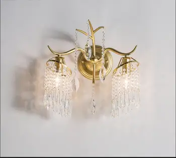 American dormitor noptieră lampa de perete din fier forjat țară personalitate creatoare culoar living perete de cristal lampă de perete
