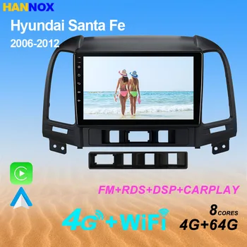 9inch Android Auto 2din Navigatie GPS Radio Pentru Hyundai Santa Fe 2006-2012 4G Net Wifi FM DSP RDS Multimedia Player Video