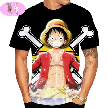 COFUN Anime Grafic Tricouri Femei Topuri de Vara Ulzzang de Desene animate Drăguț T-shirt Anime Japonez Amuzant Luffy Zoro T Cămașă Femei