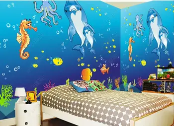 personalizate murală fotografie tapet 3d de Desene animate lume subacvatică camera copiilor decor dormitor tapet pentru pereti 3d