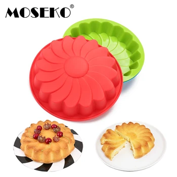 MOSEKO 1 buc 3D DIY de Floarea-soarelui Fondant Silicon Tort Mucegai Flori de Copt Cookie Jeleu Mucegai Bucătărie, Patiserie, Tort de Decorare