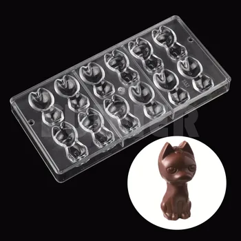 DIY Forma Cat Policarbonat Ciocolata Mucegai en-Gros de Ciocolata Bomboane Mucegai Coacere produse de Patiserie Instrumente