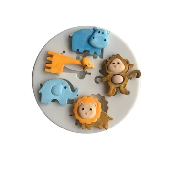 Animal cal, girafa, vacă, leu, maimuță decorare tort mucegai silicon, ciocolata, rășină accesorii, bakeware, instrumente de copt