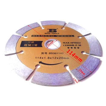 SIJIBOSI 114x1.8x12x20mm Segment de Diamant Disc de Tăiere Pentru Perete de Beton Cioplire