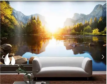 Personalizate foto 3d wallpaper 3d TV de perete de hârtie picturi murale Lac, peisaj contractate de setare hârtie de perete 3d tapet living
