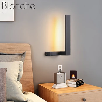 30x15cm 10W Minimalismul Modern cu Led-uri Lumina de Perete pentru Dormitor Lumina Noptiera Coridor Alb sau Negru Nordic Lampă de Perete Tranșee Corpuri