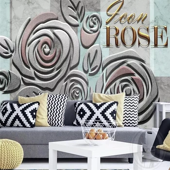 3D scutiri de trandafir European de epocă canapea cu marmură de fundal de perete