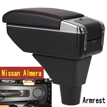 Pentru Nissan Almera cotiera cutie centrală a Stoca conținut cutie cu suport pentru pahare scrumieră USB Almera cotiere cutie