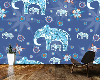 Personalizat papel de parede infantil,floral Drăguț elefant pictura murala pentru camera de zi canapea TV de perete dormitor fundal de hârtie decorative