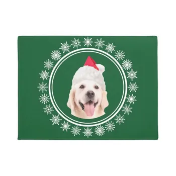 Personalitate de Crăciun Câine Model Preș preș Decor Acasă de Intrare Non-alunecare de Ușă Saltea de Cauciuc Lavabil Covor Podea