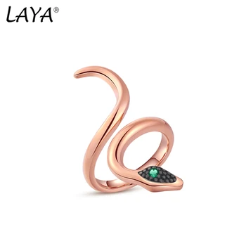 LAYA 100% Argint 925 Reglabile Snake Inele Animal Mare Redimensionabilă de Lux Nouă Rundă de Cerc Femei Bijuterii Fine 2022 Trend