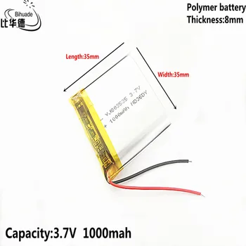 Bun Qulity Litru de energie baterie 3.7 V,1000mAH 803535 Polimer litiu-ion / Li-ion pentru tablet pc-ul BĂNCII,GPS,mp3,mp4