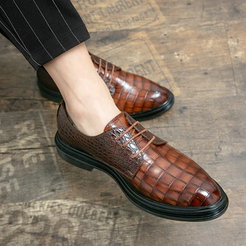 De Vânzare la cald Bărbați Rochie Pantofi Lux Barbati Pantofi de Nunta Rochie de Oxford din Piele Respirabil Mocasini Platforma de Brand Originale Barbati Pantofi