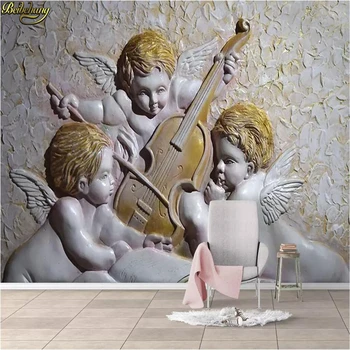 beibehang tapet Personalizat Europene 3D relief vioara înger mic de fundal pictura pe perete gazete de perete decor acasă 3d qallpaper