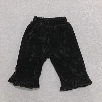 Pantaloni Lungime De Glezna Talie Elastic Vrac Solid Bumbac Noua Moda Confortabil Drăguț Minunat De Simplu De Iarnă Auutmn Copii Fete
