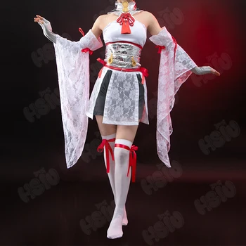 Joc Naraka Bladepoint Cosplay Costum Tsuchimikado Kurumi Cosplay Ciorapi Albi Costum De Uniformă Otaku Kaori