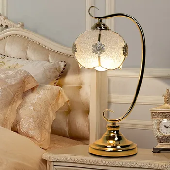 Stil European lampă de noptieră lampa de masa pentru dormitor nunta creative estompat led ochelari de protecție lampă de masă