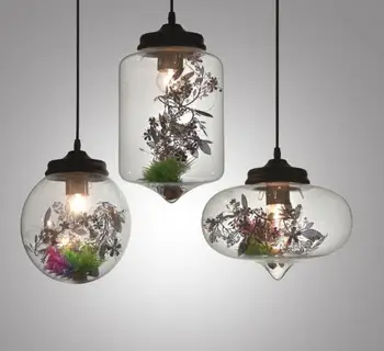 Minimalist Modern, restaurant candelabru de sticlă personalitate creatoare de artă dormitor, camera de zi lumina Nordic bar floare de sticlă de lampă