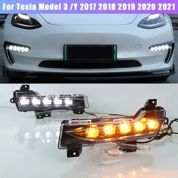 Pentru Tesla Model 3 / Y 2017 2018 2019 2020 21 2022 Masina DRL Lumini de Zi LED Lumina de Ceață Lumina de Semnalizare