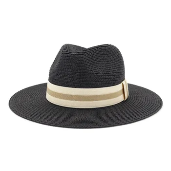 Dimensiuni Mari Pălării Panama Lady Plajă Largă Pălărie De Paie Om De Vară Soarele Capac Plus Dimensiune Fedora Pălărie