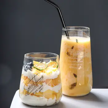 Creative Aurire Scrisoare De Sticlă Ceașcă Lapte Micul Dejun Cupe Produse De Uz Casnic Drinkware Ustensile De Bucătărie Rezistenta La Temperaturi Ridicate
