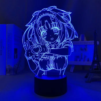 Anime Nekopara Scortisoara Lumina de Noapte Led pentru Decorare Dormitor Cadou de Ziua Veioza Raie Waifu Masa 3d Lampa Nekopara