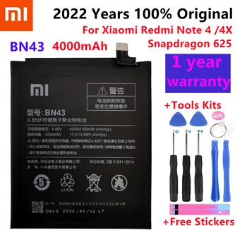 100% XiaoMi Noi Originale Real 4100mAh BN43 Baterie Pentru Xiaomi Redmi Notă 4X 3G+32G / Pentru Redmi Note 4 globală Snapdragon 625