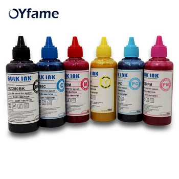 OYfame 6 x100ml Universal Cerneala Sublimare 6 color Pentru Epson Inkjet Imprimante de Transfer Termic de Cerneală de Căldură de Presă Pentru Cana Cana de Pantofi